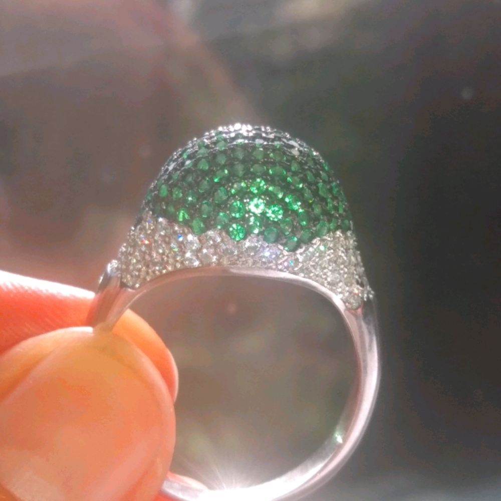 Tourmaline and Topaz size 10 ring